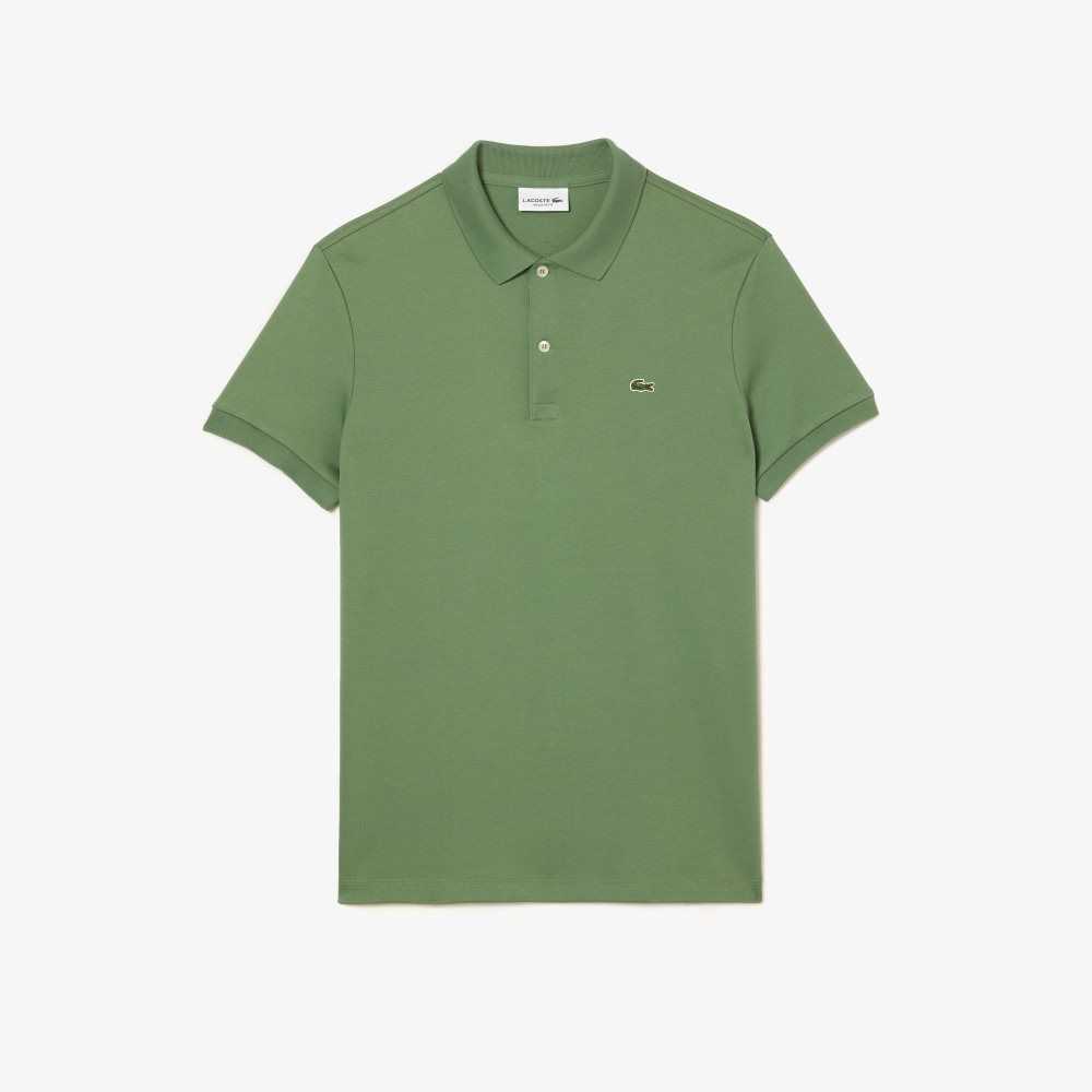 Khaki Green Lacoste Regular Fit Ultra Soft Cotton Jersey Polo | SEZCXO-895