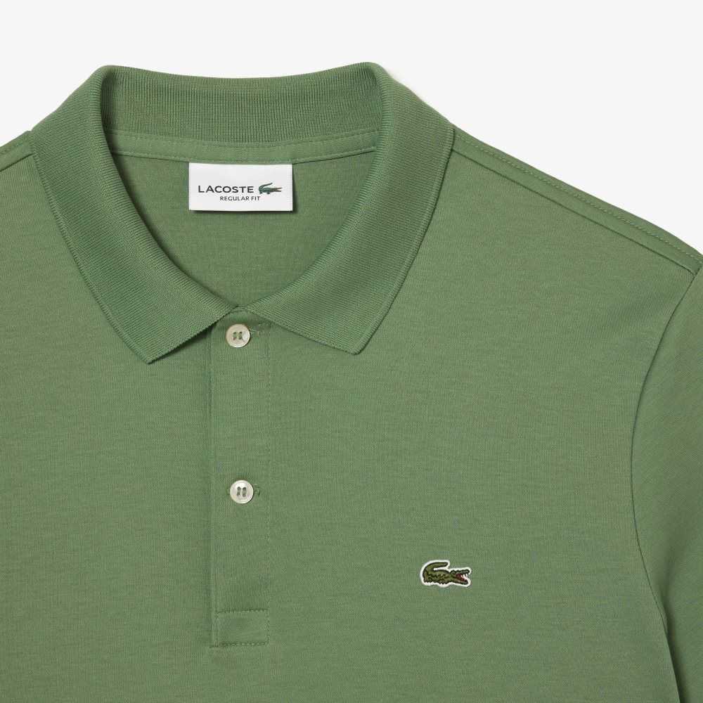 Khaki Green Lacoste Regular Fit Ultra Soft Cotton Jersey Polo | SEZCXO-895