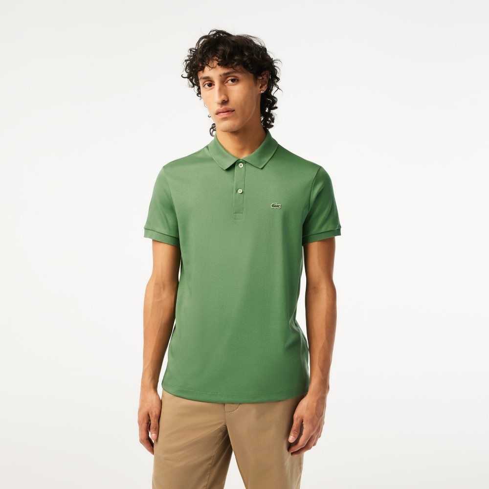 Khaki Green Lacoste Regular Fit Ultra Soft Cotton Jersey Polo | SEZCXO-895