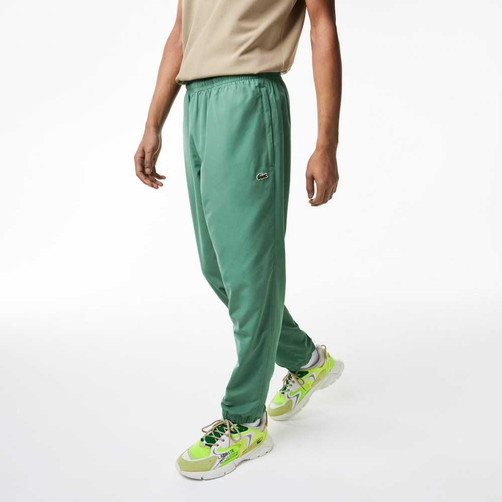 Khaki Green Lacoste Regular Fit Water-Repellent Trackpants | LOENFV-647