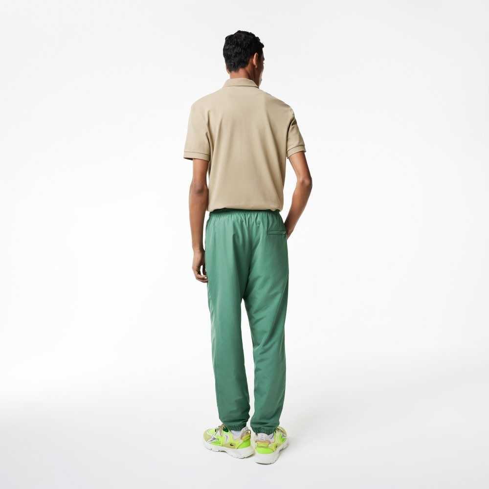 Khaki Green Lacoste Regular Fit Water-Repellent Trackpants | LOENFV-647