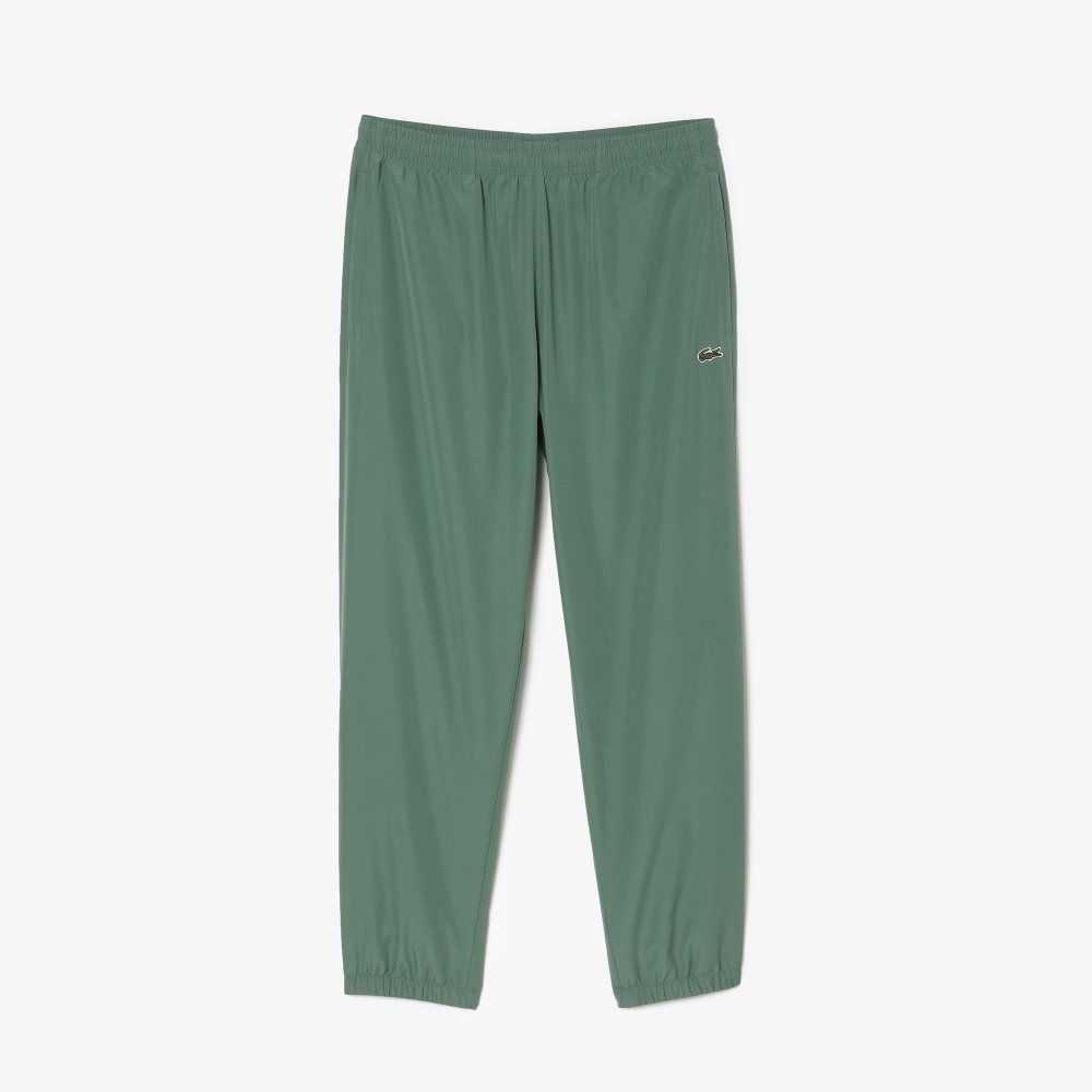 Khaki Green Lacoste Regular Fit Water-Repellent Trackpants | LOENFV-647