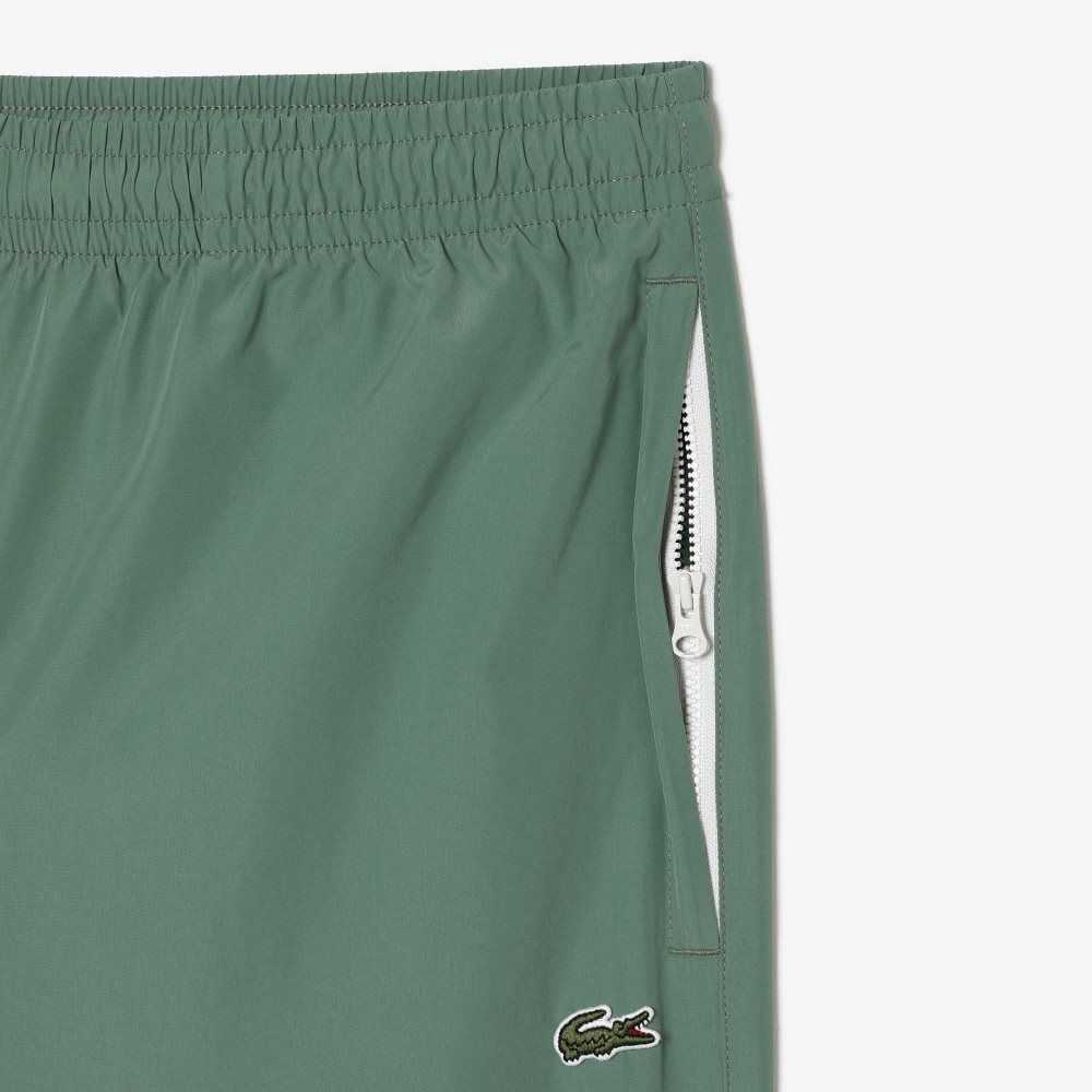 Khaki Green Lacoste Regular Fit Water-Repellent Trackpants | LOENFV-647