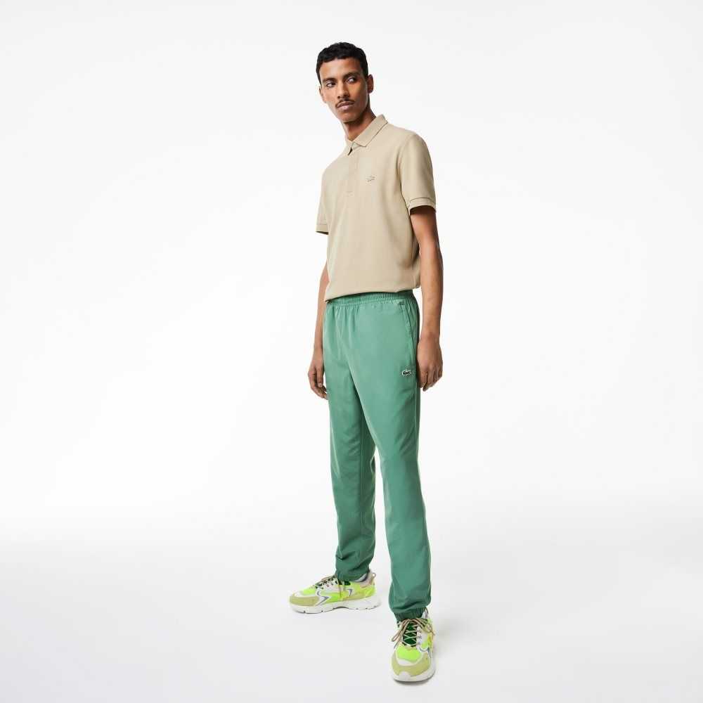 Khaki Green Lacoste Regular Fit Water-Repellent Trackpants | LOENFV-647