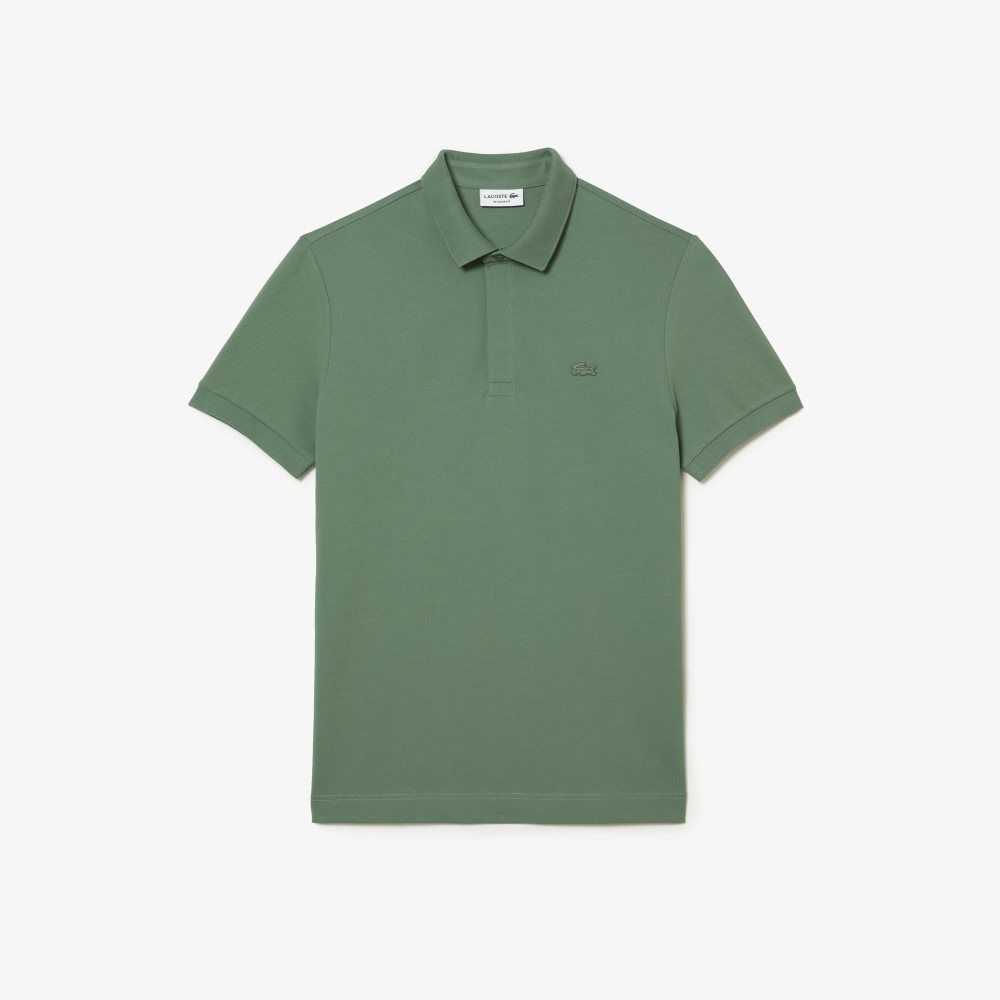 Khaki Green Lacoste Smart Paris Polo Stretch Cotton | AUFCDE-180