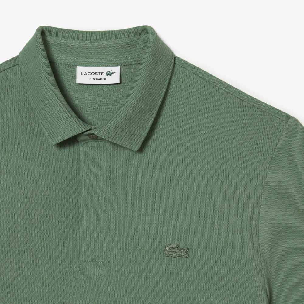 Khaki Green Lacoste Smart Paris Polo Stretch Cotton | AUFCDE-180