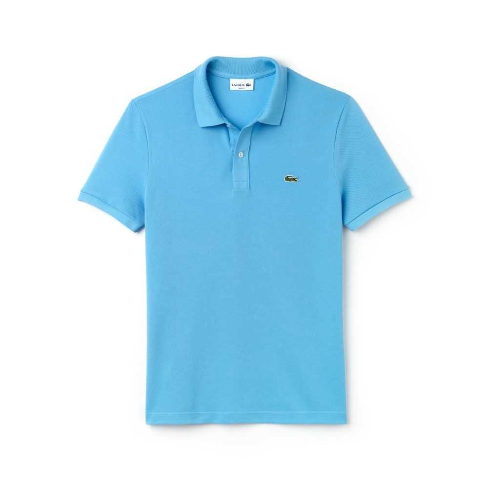 Light Blue Lacoste Original L.12.12 Slim Fit Petit Pique Cotton Polo | NSKPUA-580