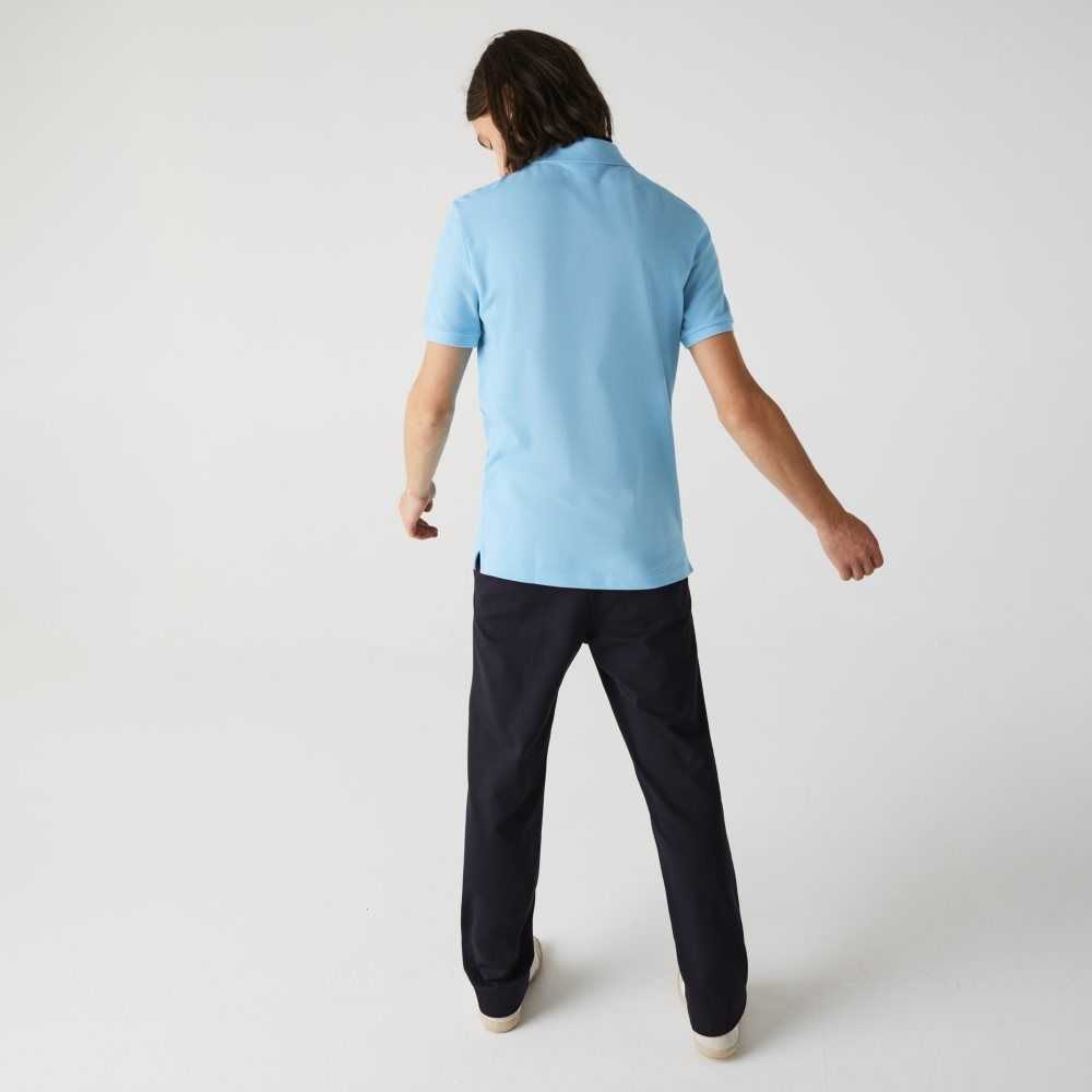 Light Blue Lacoste Original L.12.12 Slim Fit Petit Pique Cotton Polo | QKHYFA-841