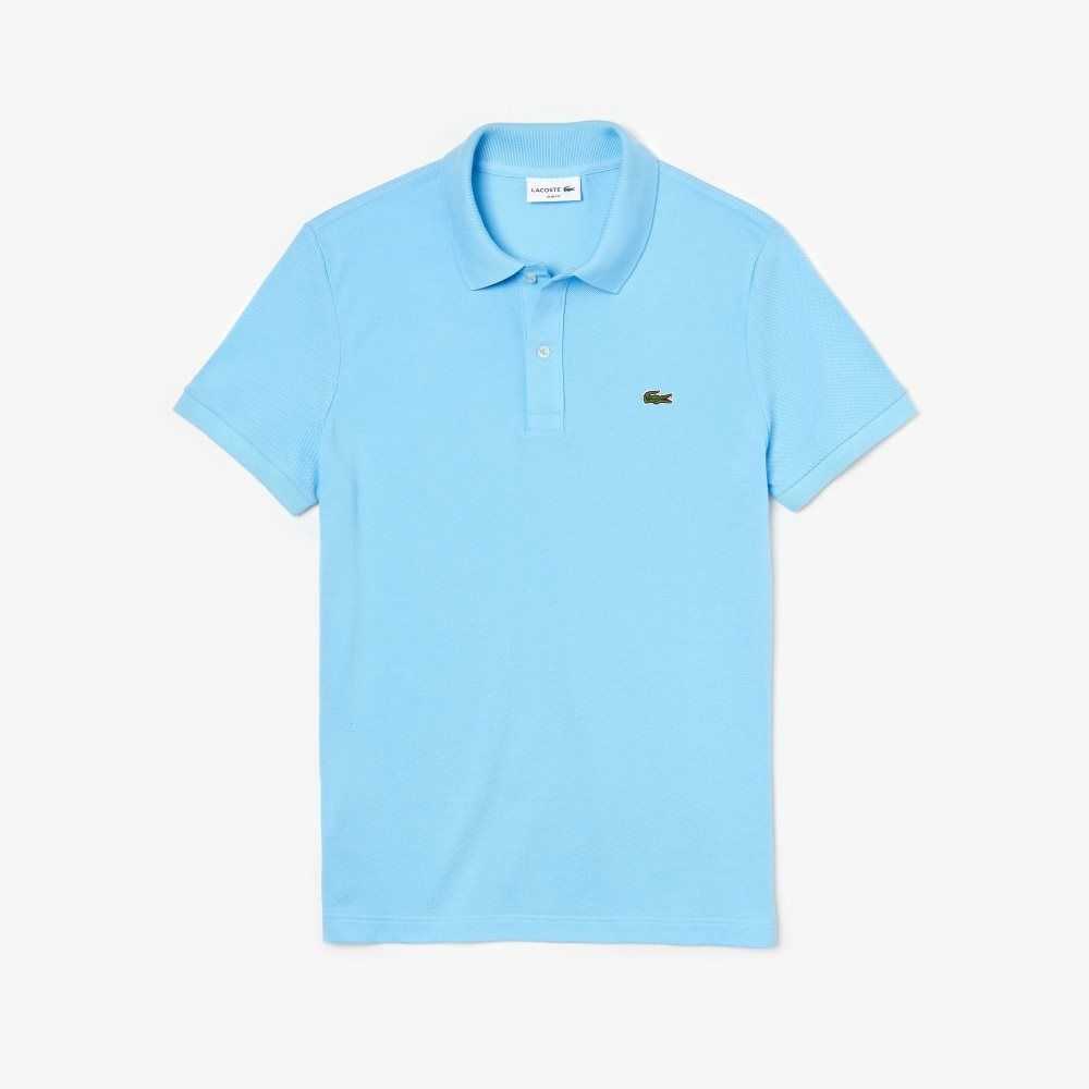 Light Blue Lacoste Original L.12.12 Slim Fit Petit Pique Cotton Polo | QKHYFA-841