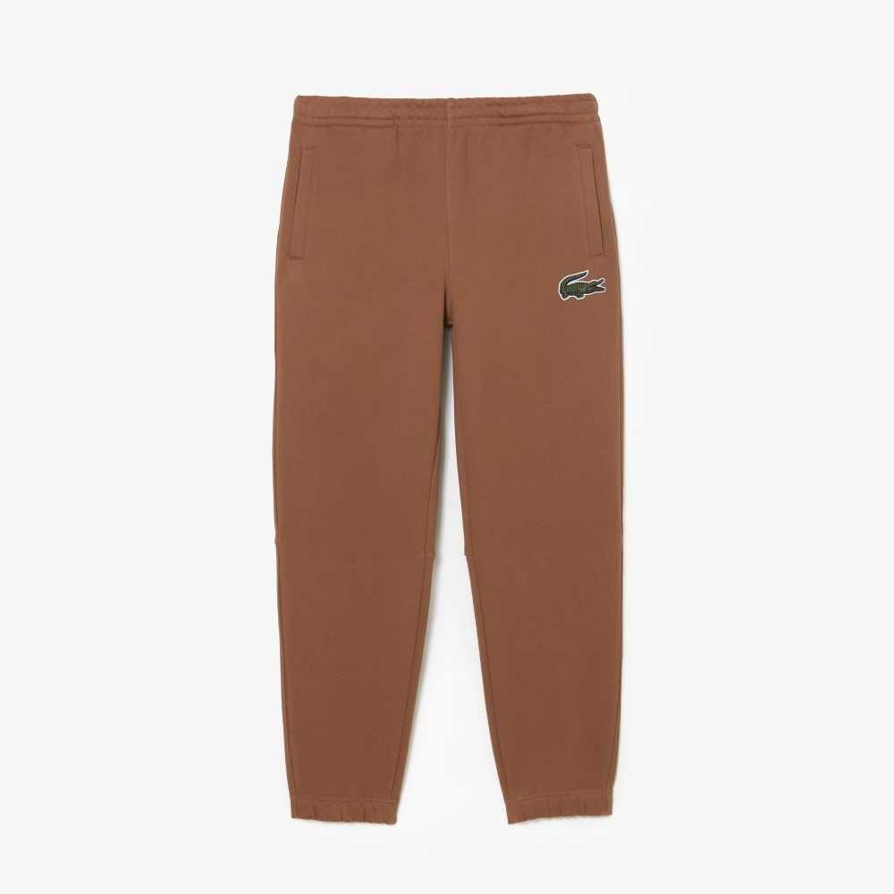 Light Brown Lacoste Organic Cotton Fleece Trackpants | XBOMDF-780