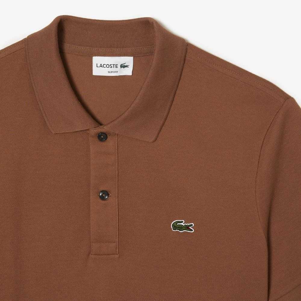 Light Brown Lacoste Original L.12.12 Slim Fit Petit Pique Cotton Polo | SONXGW-425