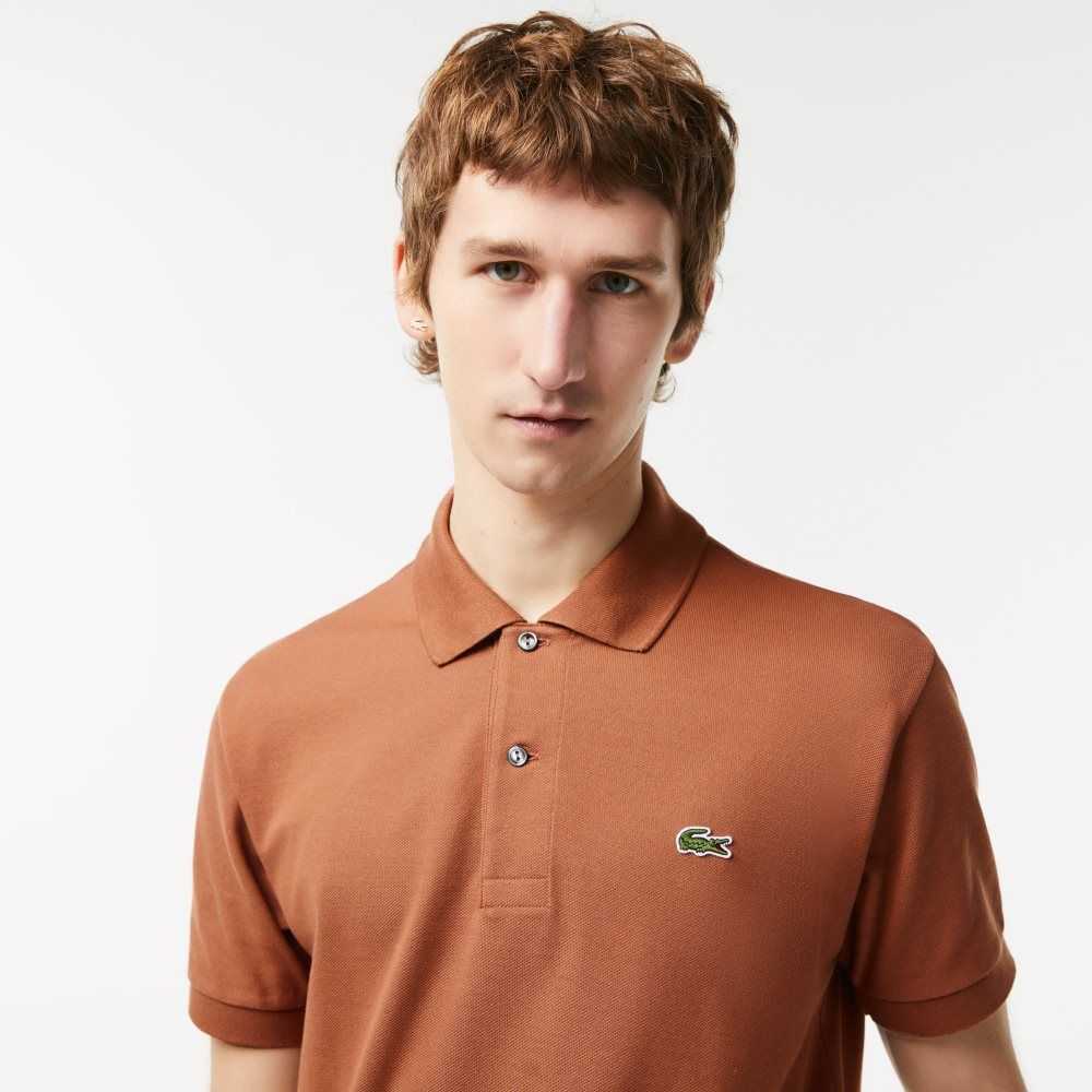 Light Brown Lacoste Original L.12.12 petit pique cotton Polo | KMEJSZ-932