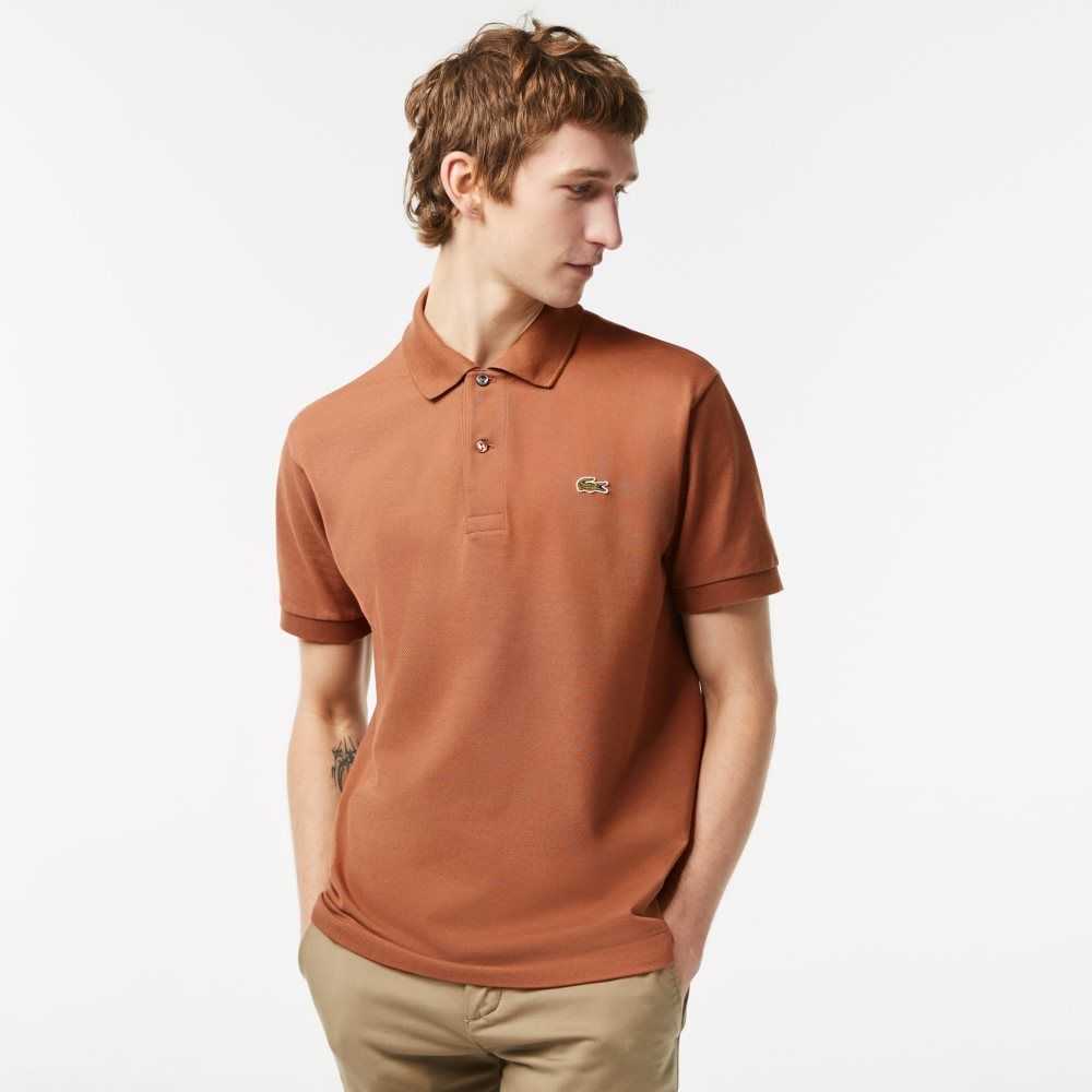 Light Brown Lacoste Original L.12.12 petit pique cotton Polo | KMEJSZ-932