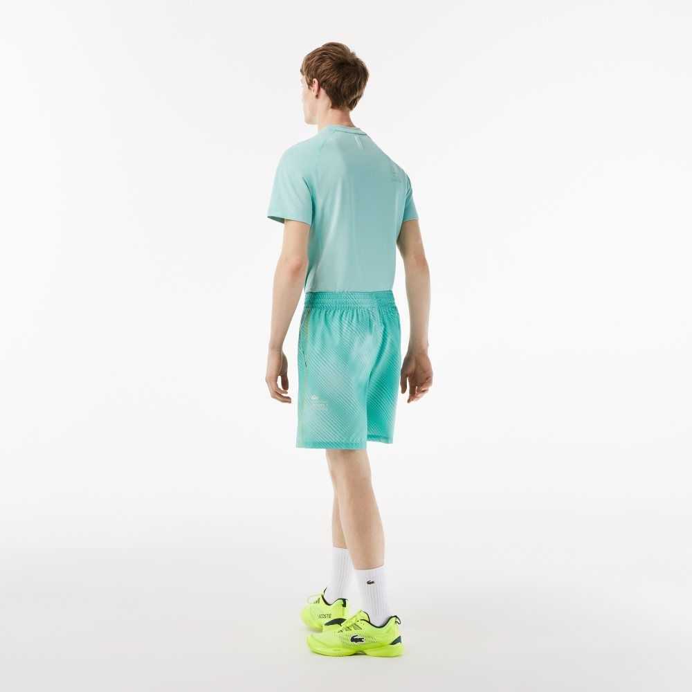 Light Green / Green / Yellow Lacoste SPORT Shorts | QMDGSX-540