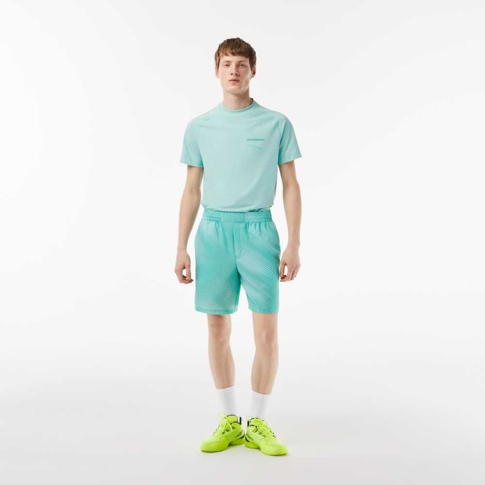 Light Green / Green / Yellow Lacoste SPORT Shorts | QMDGSX-540