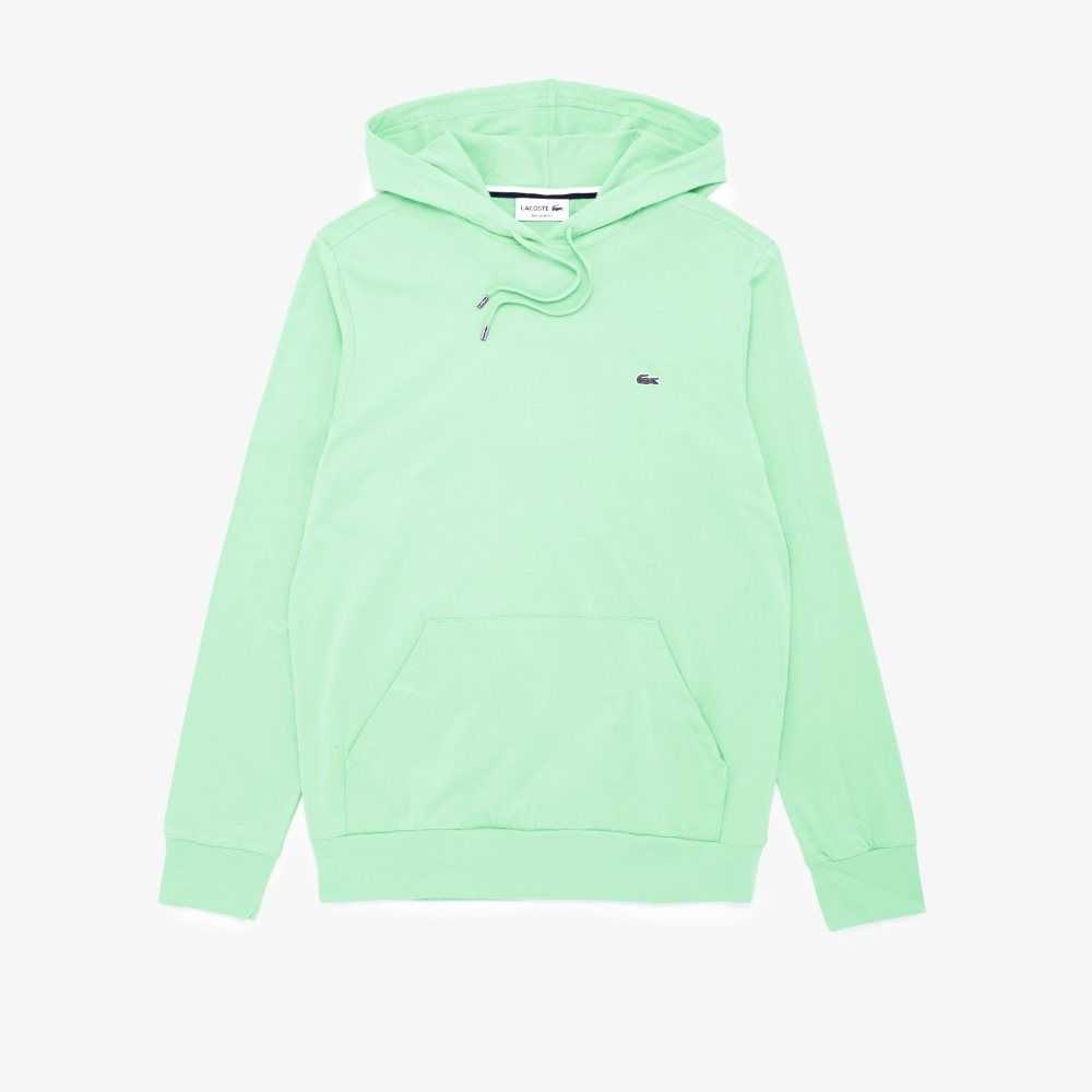 Light Green Lacoste Hooded Cotton Jersey Sweatshirt | OLXHDK-749