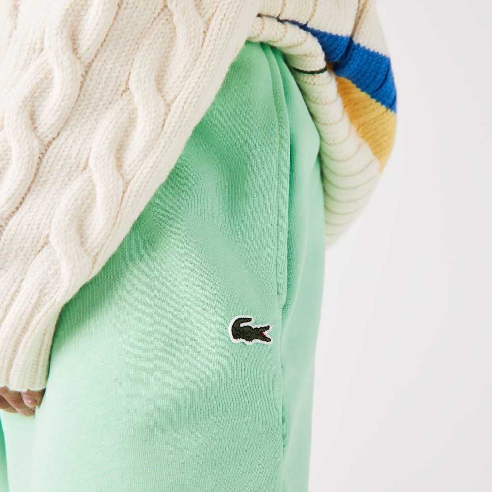 Light Green Lacoste Tapered Fit Fleece Trackpants | JYUKBG-465