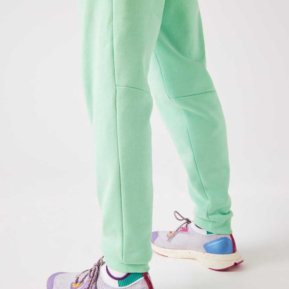 Light Green Lacoste Tapered Fit Fleece Trackpants | JYUKBG-465