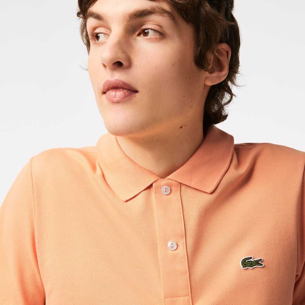 Light Orange Lacoste Original L.12.12 Slim Fit Petit Pique Cotton Polo | EAUDJM-732