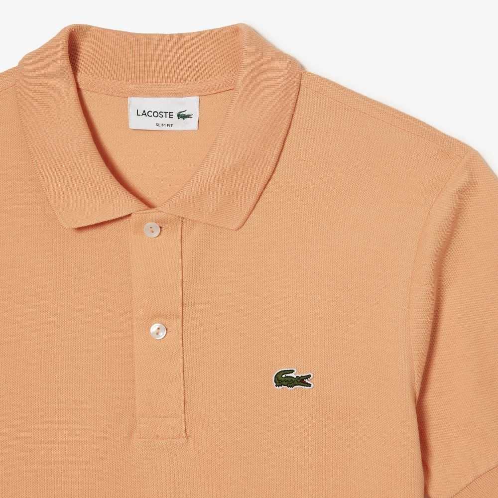 Light Orange Lacoste Original L.12.12 Slim Fit Petit Pique Cotton Polo | EAUDJM-732