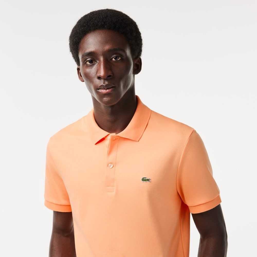 Light Orange Lacoste Regular Fit Ultra Soft Cotton Jersey Polo | MRVZSY-708