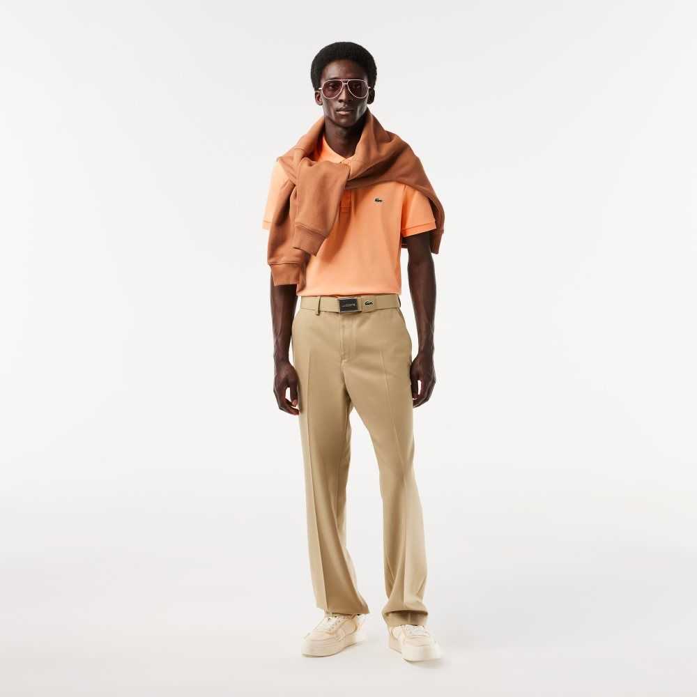 Light Orange Lacoste Regular Fit Ultra Soft Cotton Jersey Polo | MRVZSY-708