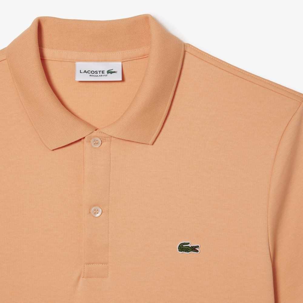 Light Orange Lacoste Regular Fit Ultra Soft Cotton Jersey Polo | MRVZSY-708