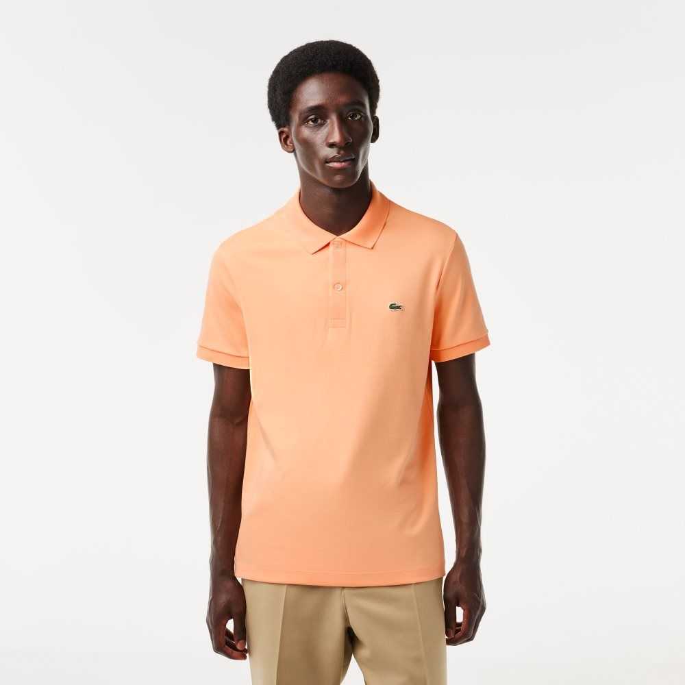 Light Orange Lacoste Regular Fit Ultra Soft Cotton Jersey Polo | MRVZSY-708