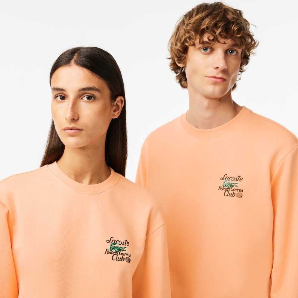 Light Orange Lacoste SPORT Roland Garros Edition Organic Cotton Sweatshirt | XNEGRC-738