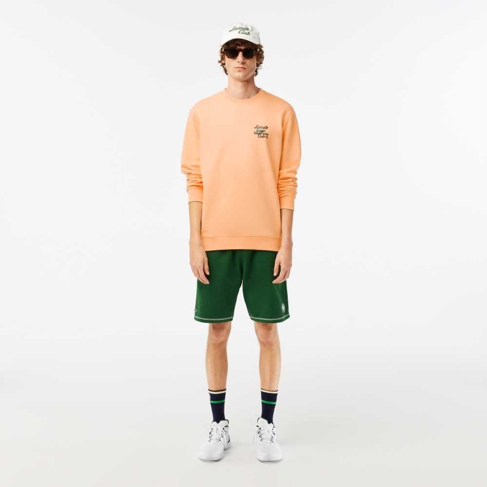 Light Orange Lacoste SPORT Roland Garros Edition Organic Cotton Sweatshirt | XNEGRC-738