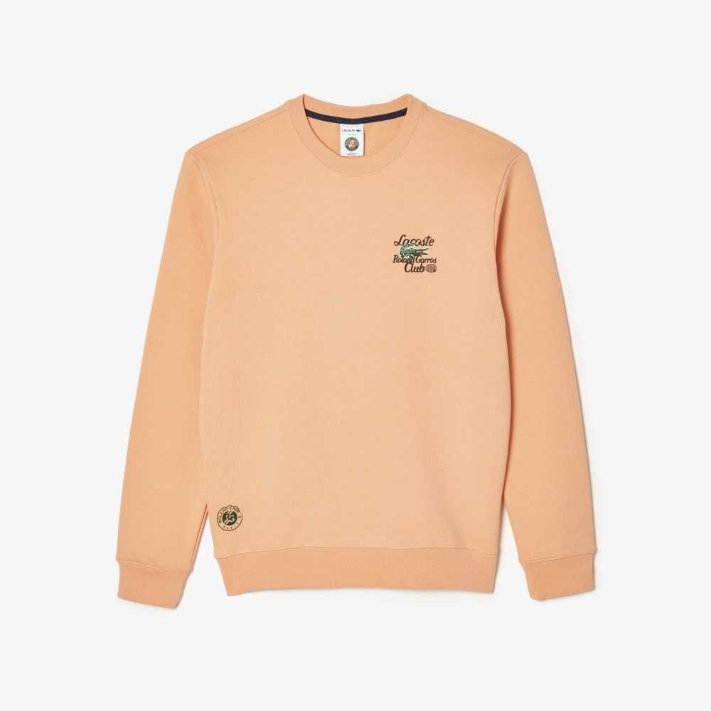 Light Orange Lacoste SPORT Roland Garros Edition Organic Cotton Sweatshirt | XNEGRC-738