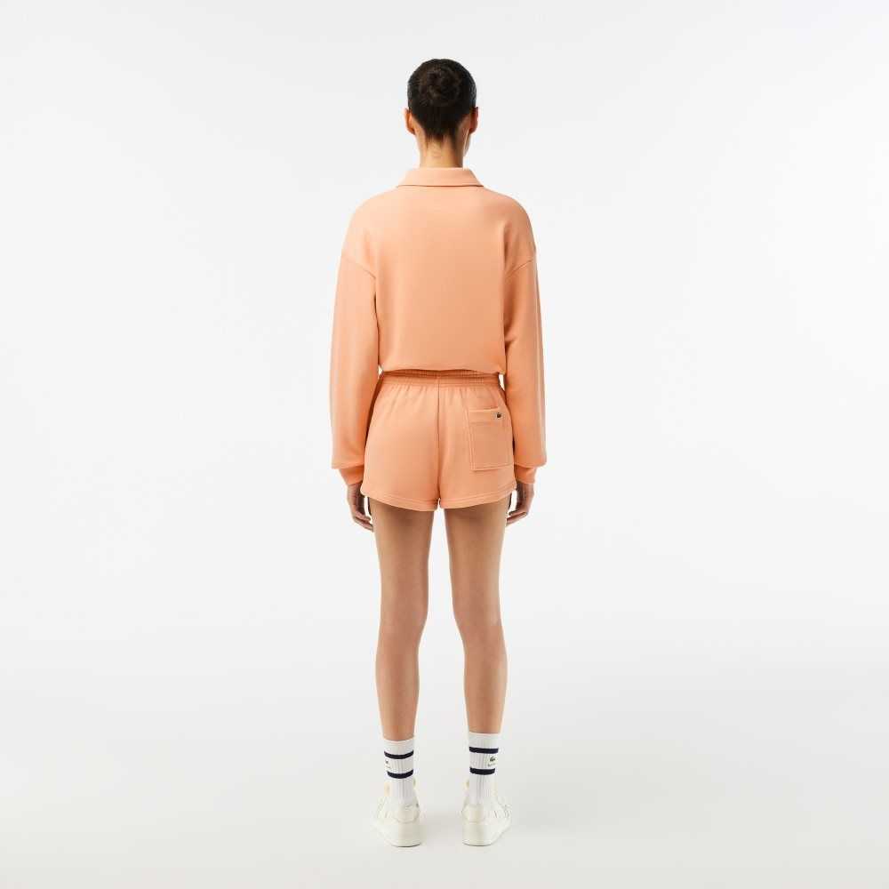 Light Orange Lacoste x Sporty & Rich Fleece Shorts | ANCUFO-674