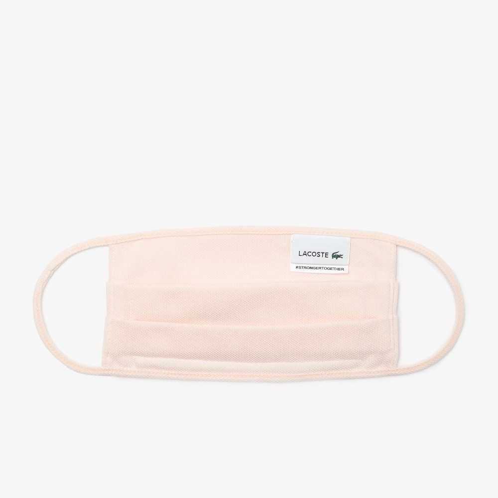 Light Pink Lacoste L.12.12 Cotton Pique' Face Protection Mask | RXIEJK-490