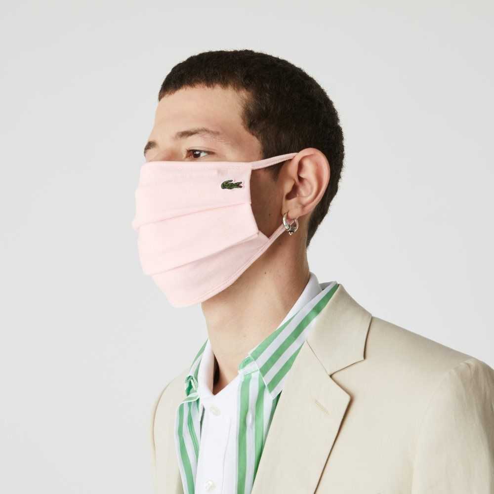 Light Pink Lacoste L.12.12 Cotton Pique\' Face Protection Mask | RXIEJK-490