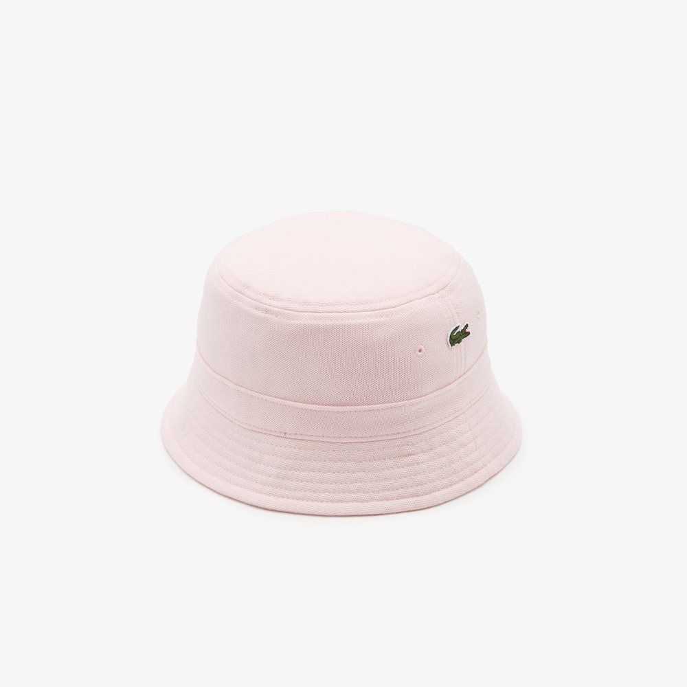 Light Pink Lacoste Organic Cotton Bucket Hat | UGSOHC-971