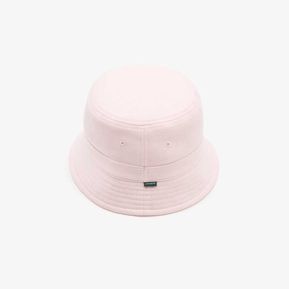 Light Pink Lacoste Organic Cotton Bucket Hat | UGSOHC-971