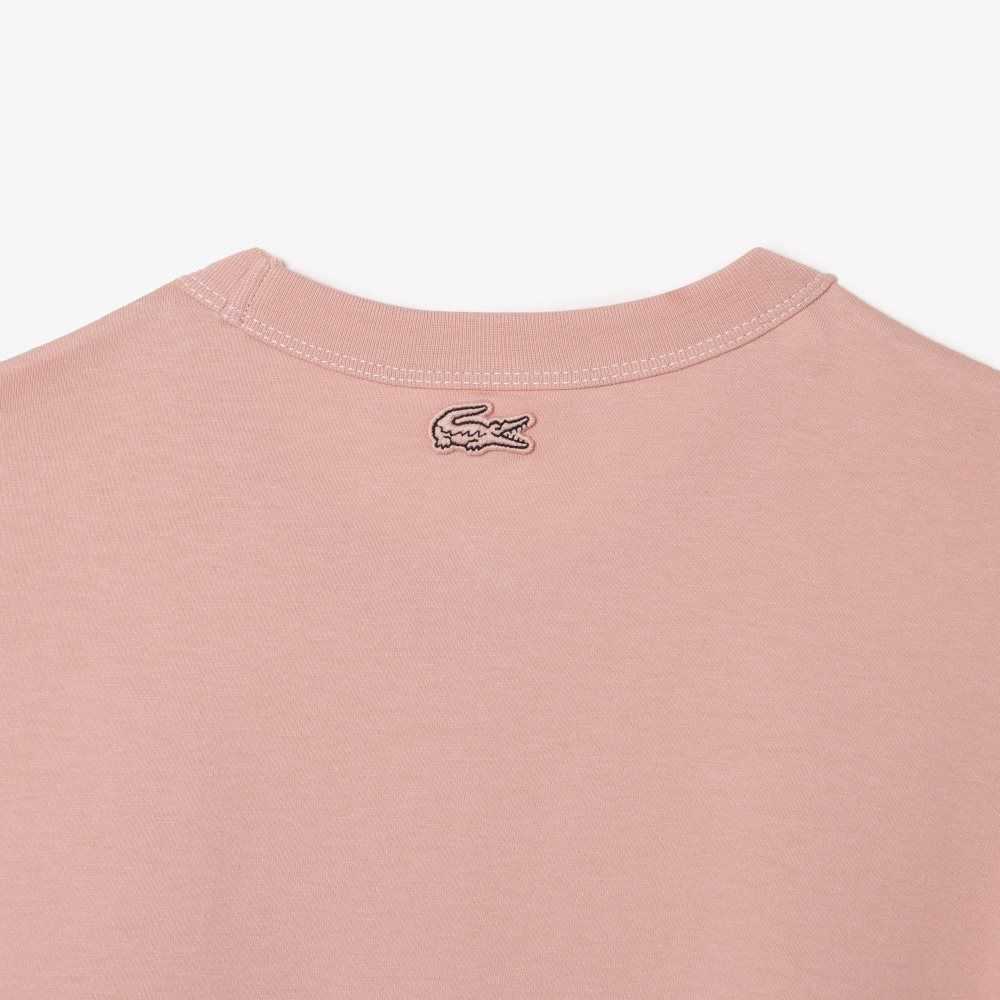 Light Pink Lacoste Slim Fit Organic Cotton Jersey T-Shirt | CDGPAI-971