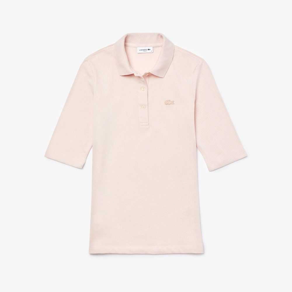 Light Pink Lacoste Slim Fit Supple Cotton Polo | ZCOHFI-820