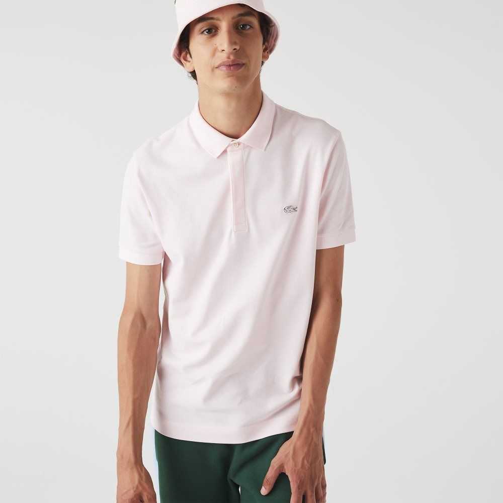 Light Pink Lacoste Smart Paris Polo Stretch Cotton | YLAIRX-731