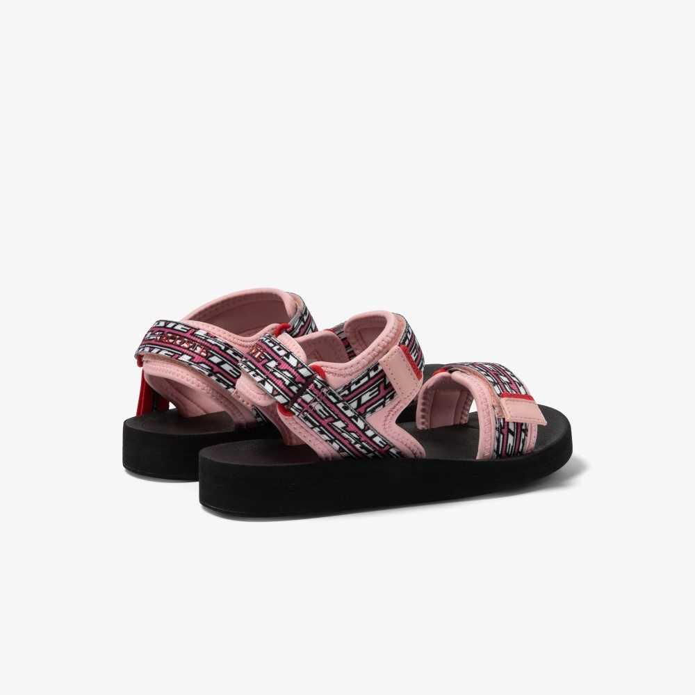 Lt Pnk/Blk Lacoste Suruga Sandals | ZMBGAF-731