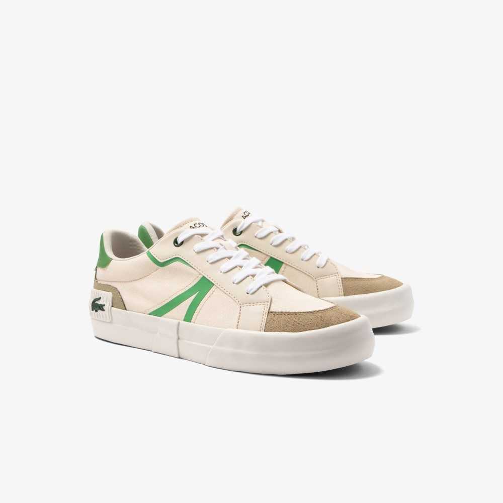 Lt Tan/Grn Lacoste L004 Colorblock Sneakers | NCAQIY-642