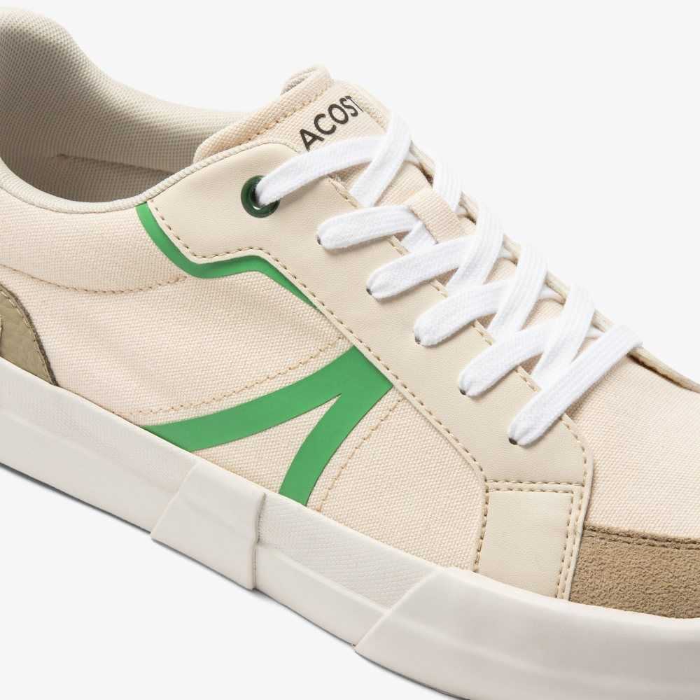 Lt Tan/Grn Lacoste L004 Colorblock Sneakers | NCAQIY-642