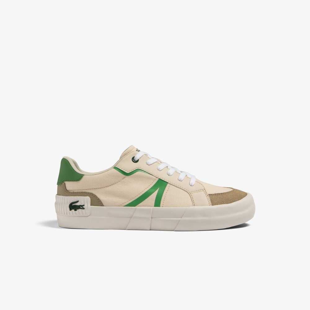 Lt Tan/Grn Lacoste L004 Colorblock Sneakers | NCAQIY-642