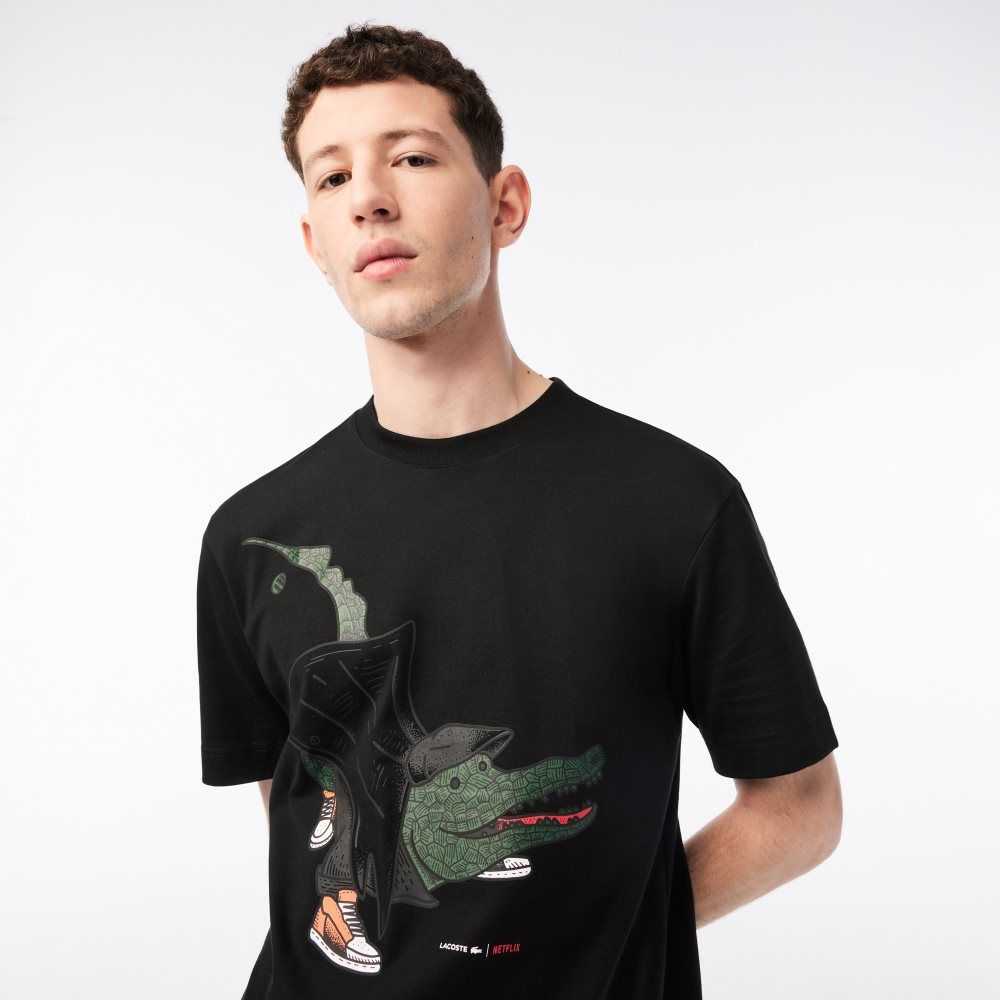 Lupin Lacoste x Netflix Organic Cotton T-Shirt | XGVJFB-246