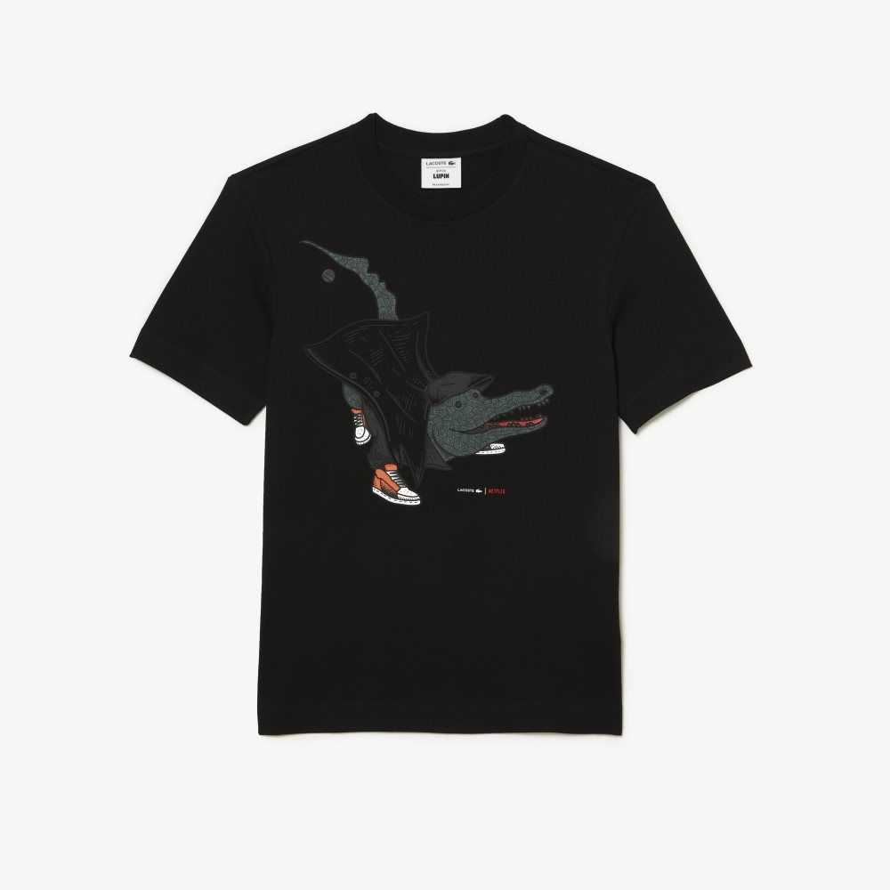 Lupin Lacoste x Netflix Organic Cotton T-Shirt | XGVJFB-246