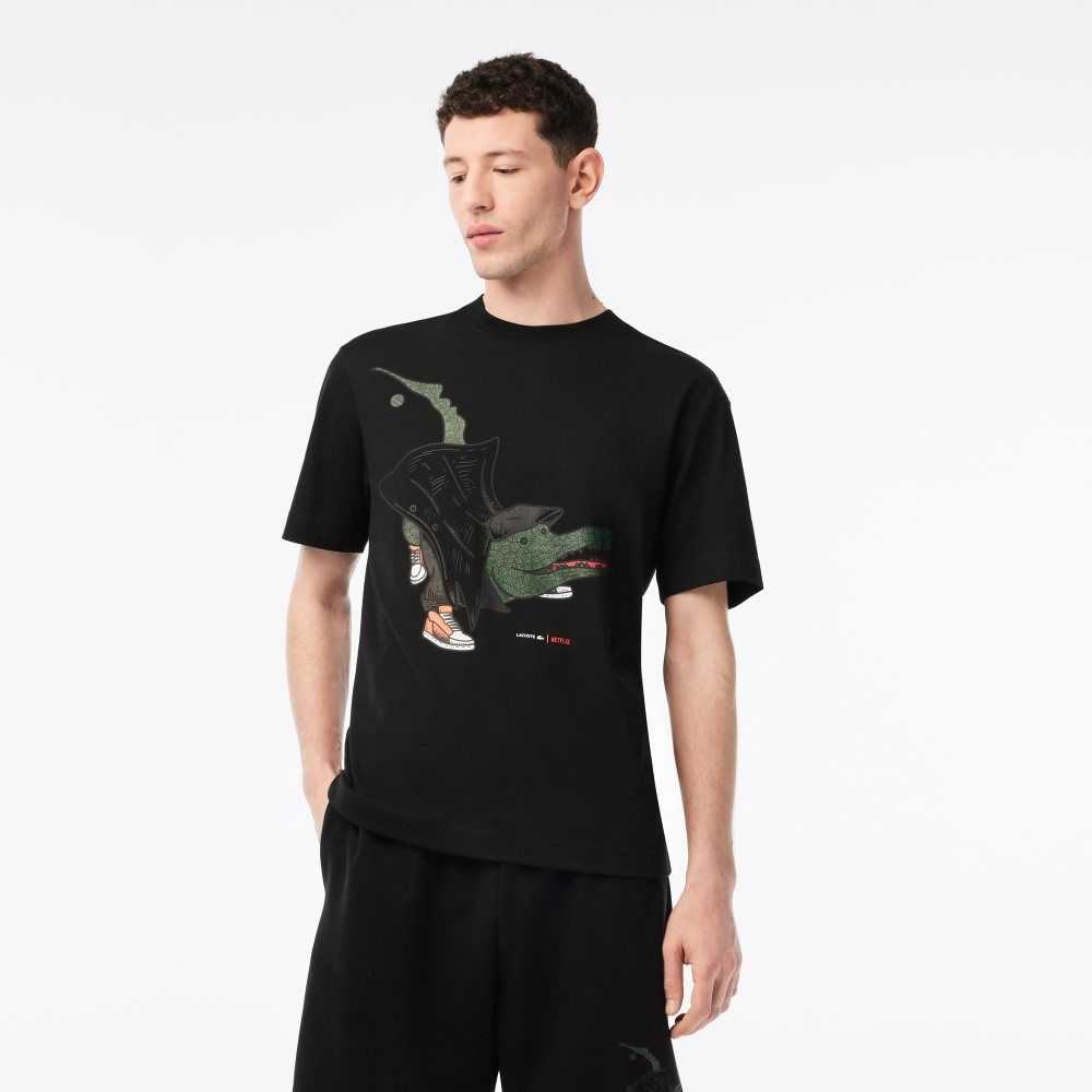 Lupin Lacoste x Netflix Organic Cotton T-Shirt | XGVJFB-246