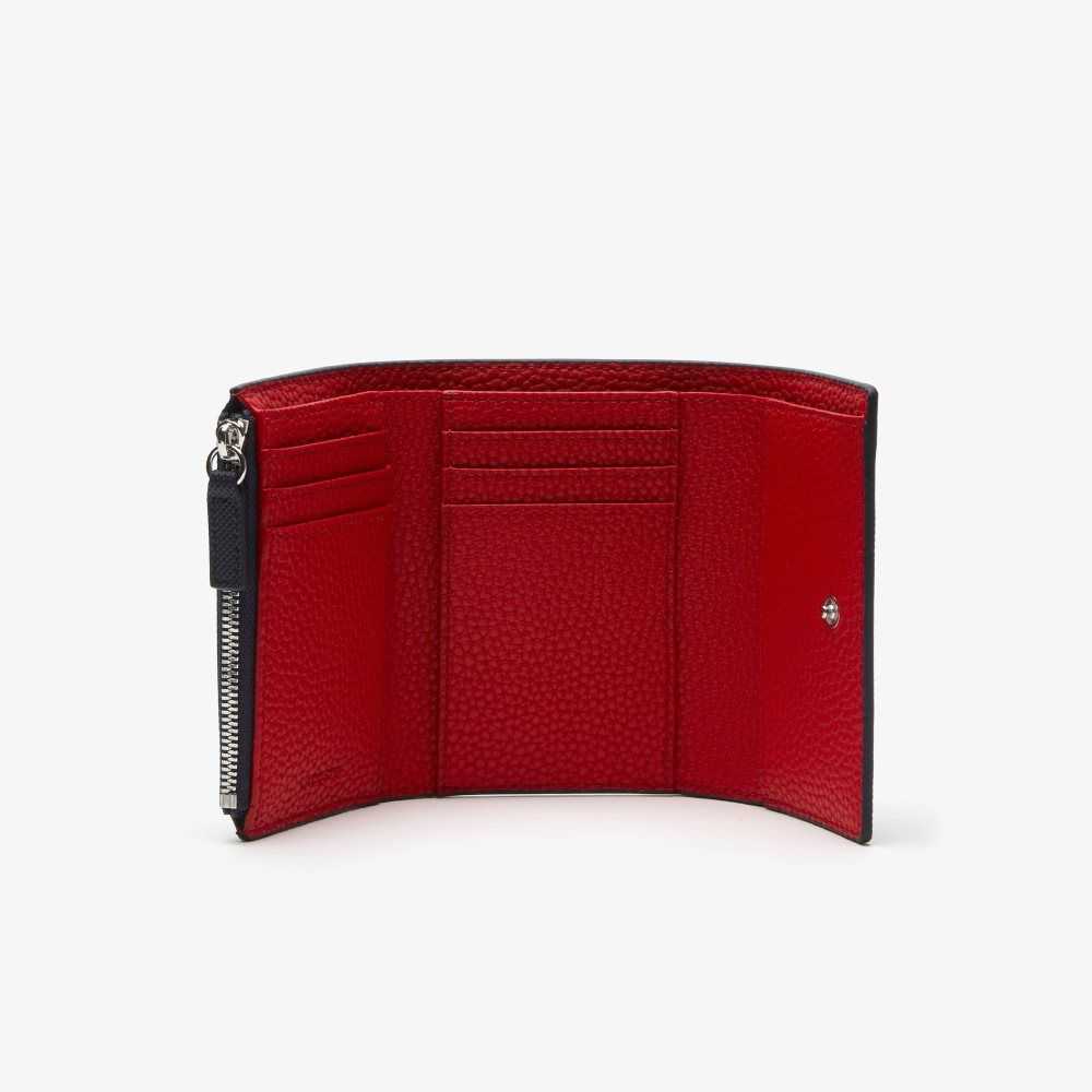 Marine 166 Rouge 240 Lacoste Anna Snap Front Wallet | HSJEUZ-132