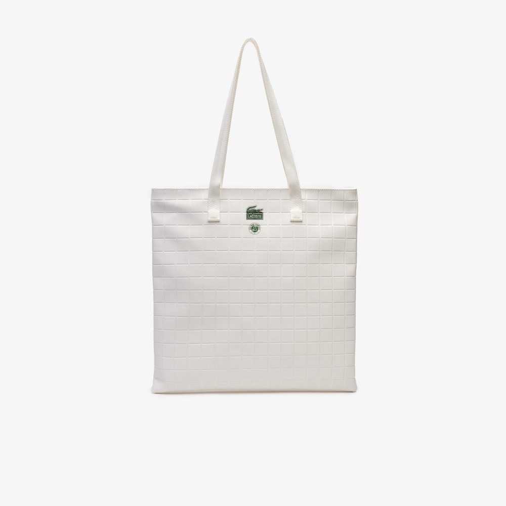 Marshmallow Lacoste Roland Garros Edition Tote Bag | GIYXVW-659