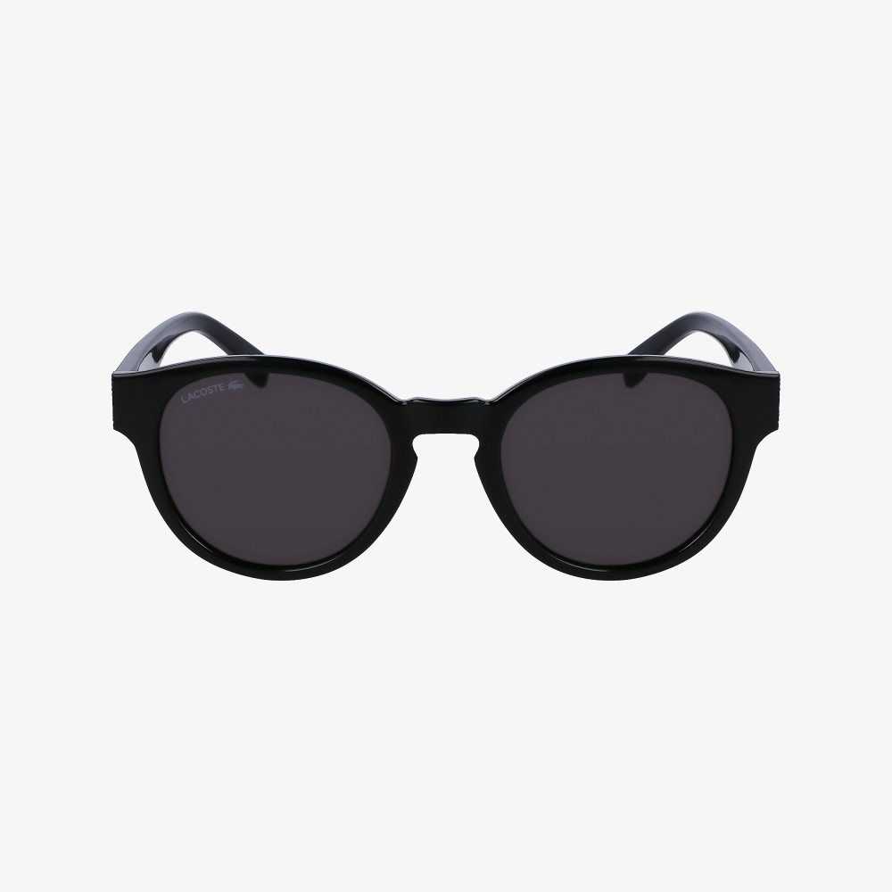 Matt Black Lacoste Oval Plant Based Resin L.12.12 Sunglasses | SIBOYD-617