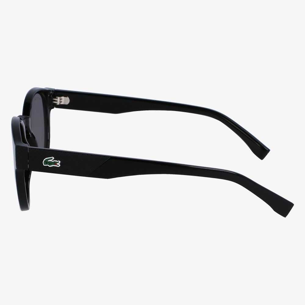 Matt Black Lacoste Oval Plant Based Resin L.12.12 Sunglasses | SIBOYD-617